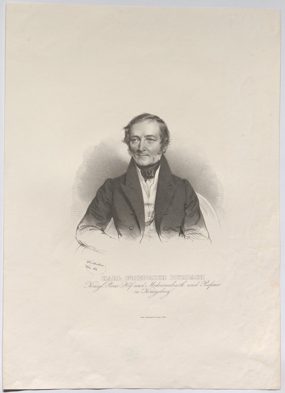 Karl Friedrich Burdach; conseiller de cour et médical royal prussien et professeur à Königsberg - Josef Kriehuber