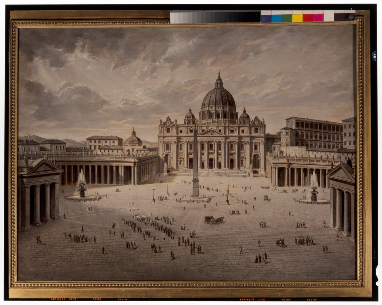 Place Saint-Pierre et vue du Forum à Rome - Josef Langl
