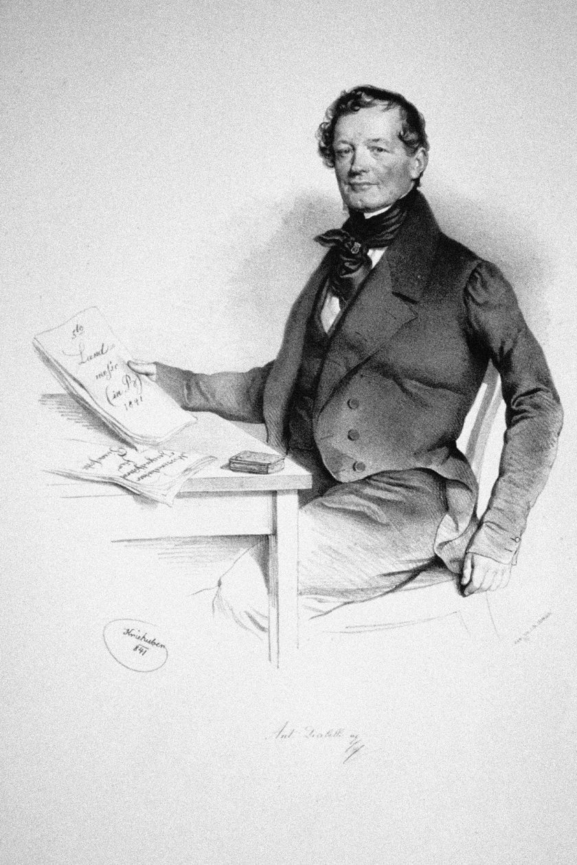 Portrait du compositeur Anton Diabelli 1781-1858, 1841 - Josef Nikolaus Kriehuber