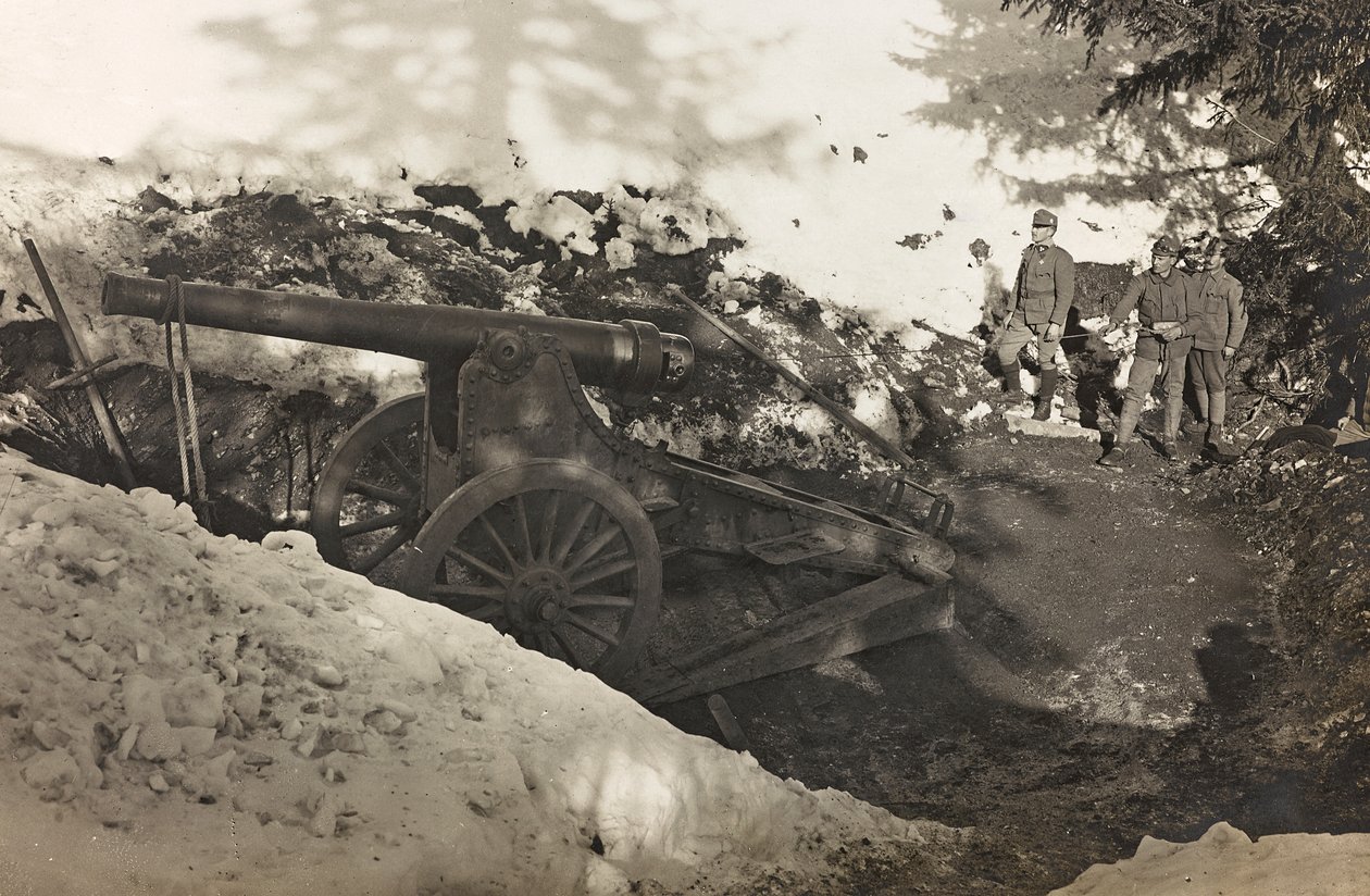 Soldats avec un canon à Pra - Josef Zohles