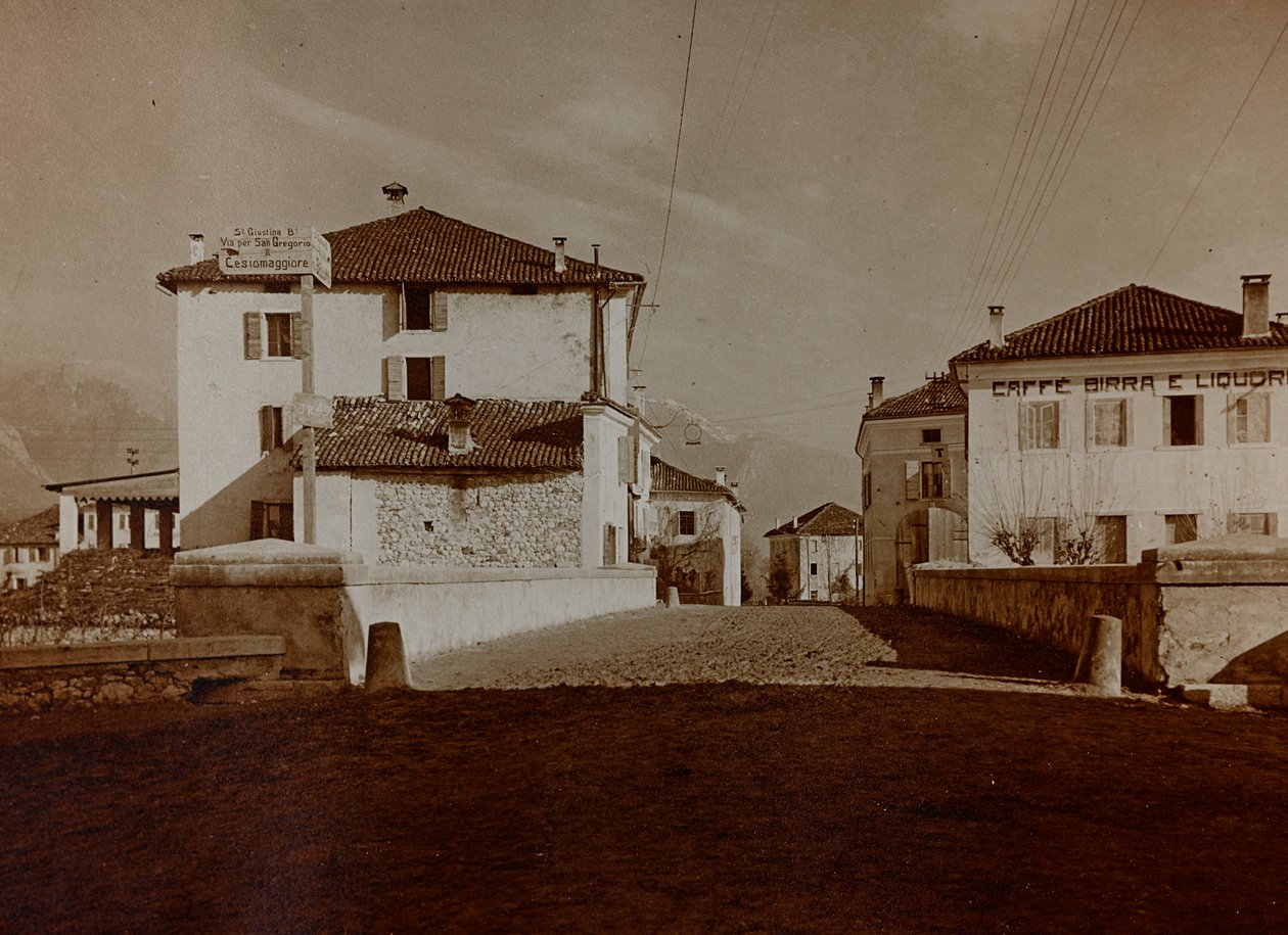 Album "Meine weltkriegs - Erinnerungen South-West Front (Carinthie, Italie, Tyrol du Sud) 31/03/1915-12/11/1918 - Josef Zohles Wien": vue de Chiusaforte - Josef Zohles