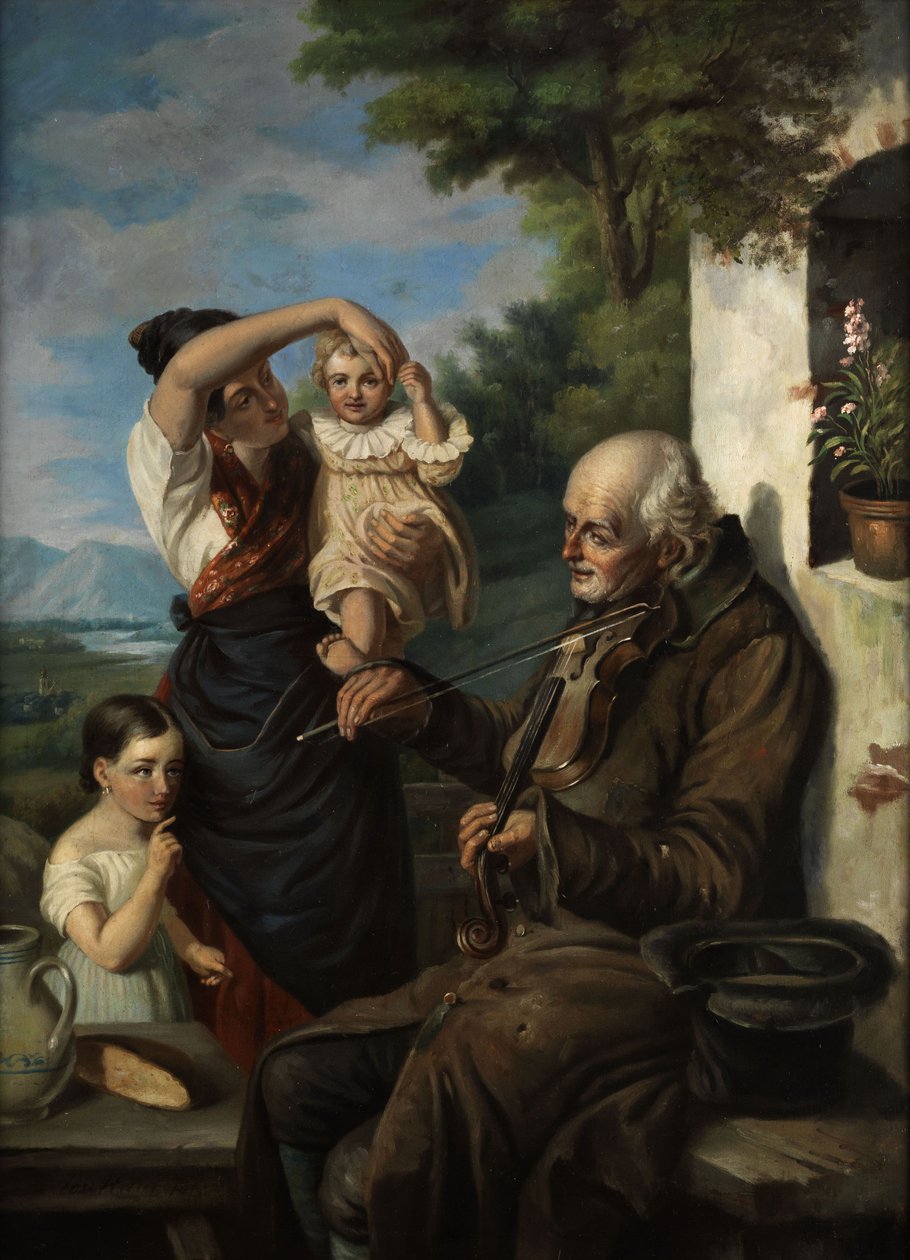 Vieux musicien mendiant - Joseph Haier