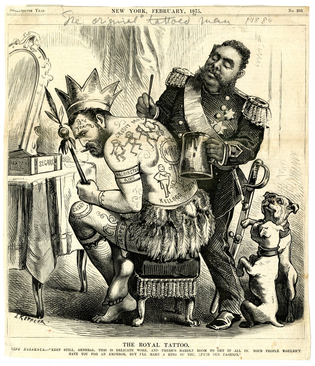 Le tatouage royal, 1875 - Joseph Keppler