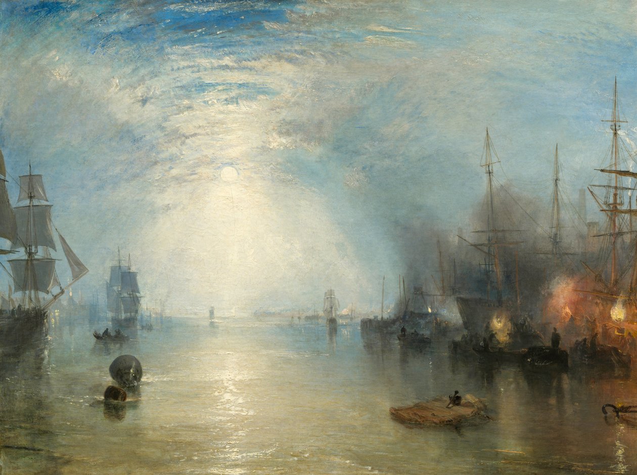 Charbonniers chargeant des charbons au clair de lune - Joseph Mallord William Turner
