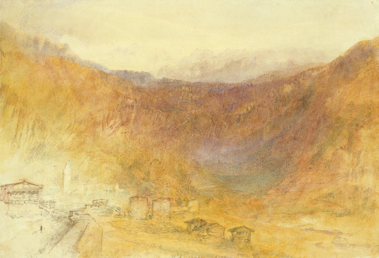 Le col du Brunig depuis Meiringen, Suisse - Joseph Mallord William Turner