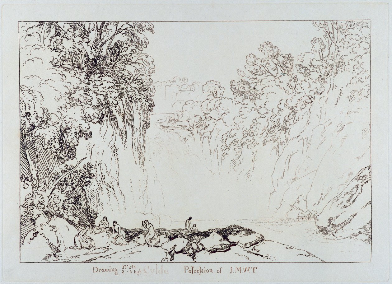 La Chute du Clyde, gravé par Charles Turner (1773-1857) 1859-60 - Joseph Mallord William Turner