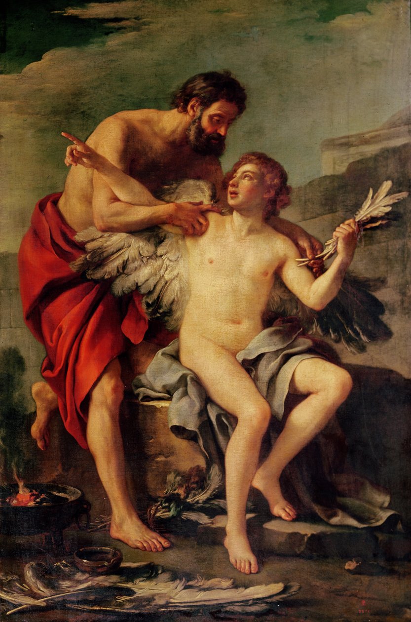 Dédale attachant les ailes d