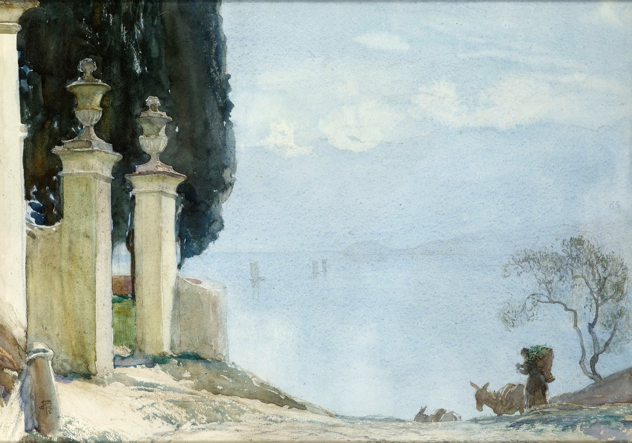 Un jour bleu sur le lac de Côme, vers 1900 - Joseph Walter West