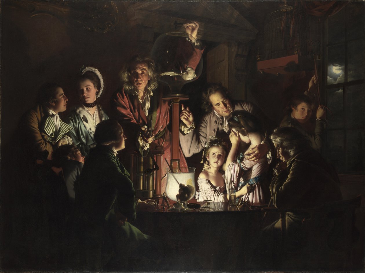 Une expérience sur un oiseau dans une pompe à air - Joseph Wright of Derby