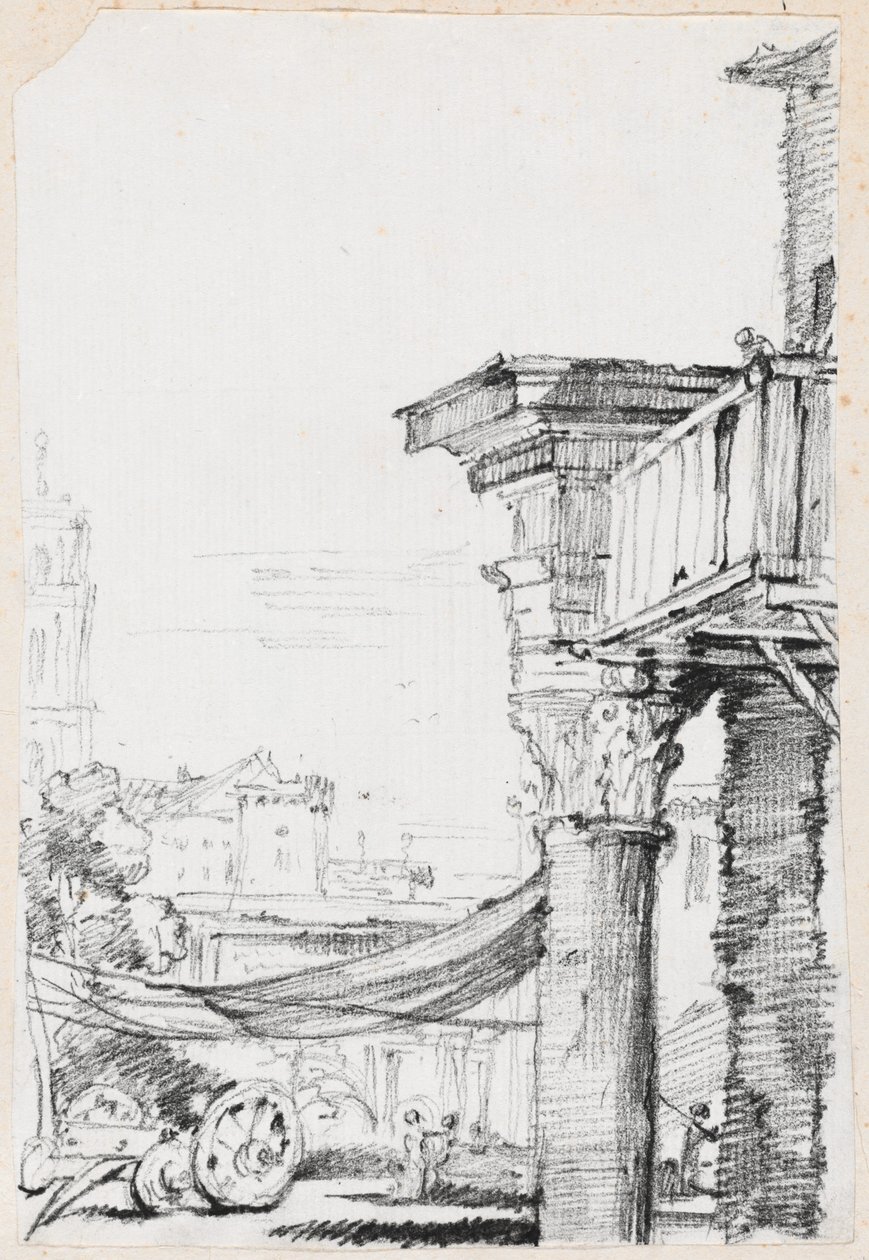 Un balcon dans le Forum romain - Joseph-Marie the Elder Vien