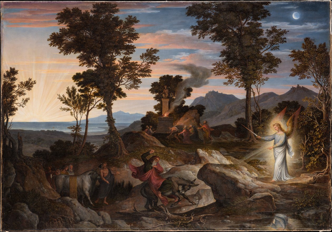 Paysage représentant le prophète Balaam et son âne - Joseph Anton Koch
