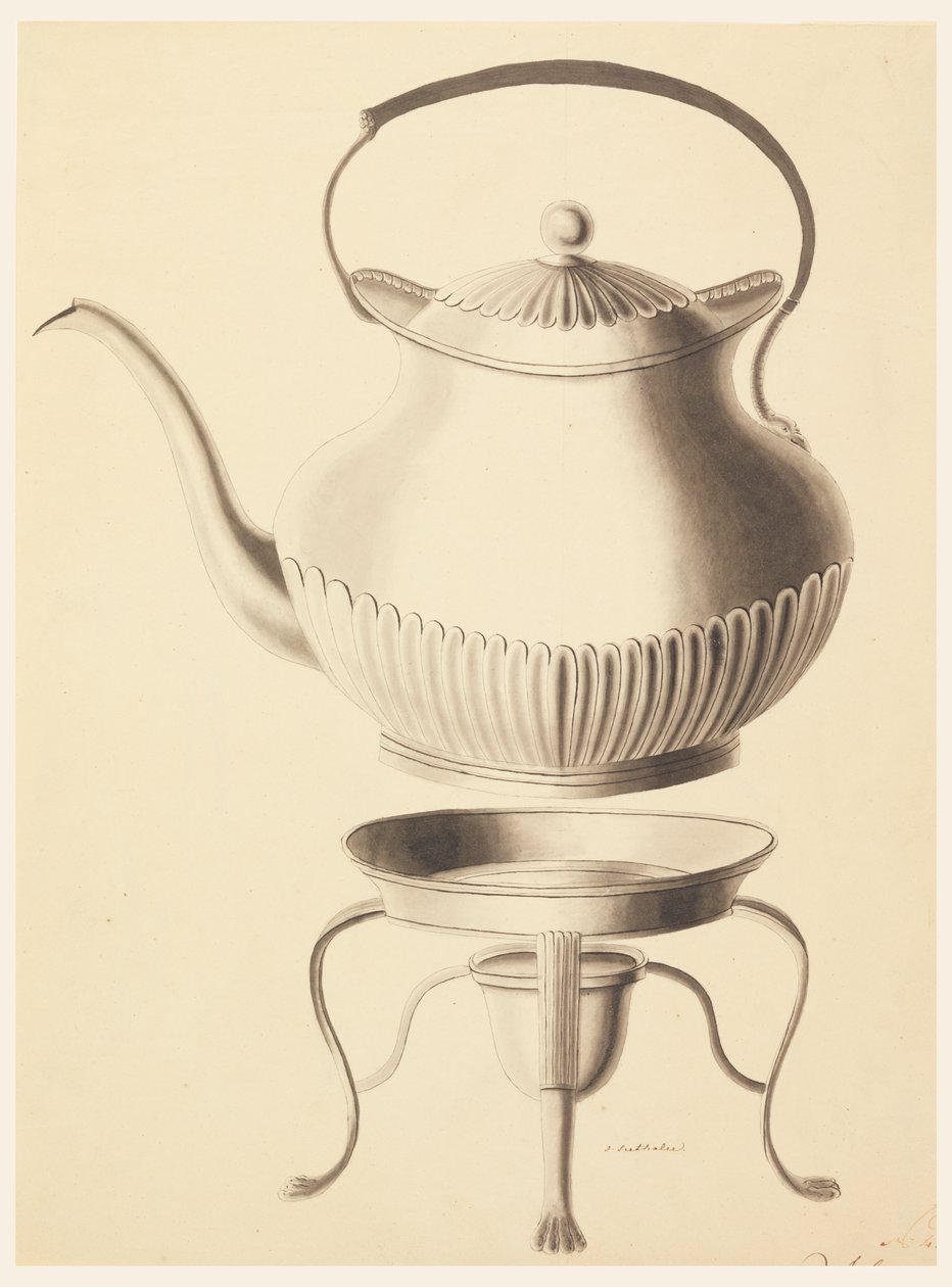 Conception pour une bouilloire avec support - Joseph Anton Seethaler Ii