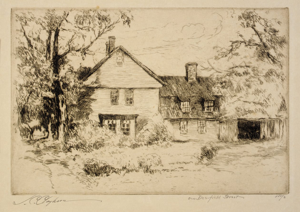 On Deerfield Street (Old House at Deerfield) - Joseph C. Claghorn