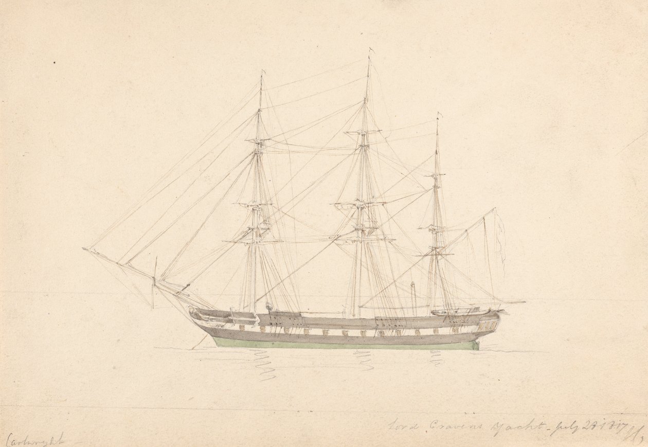 Le Yacht de Lord Craven, 23 juillet 1817 - Joseph Cartwright