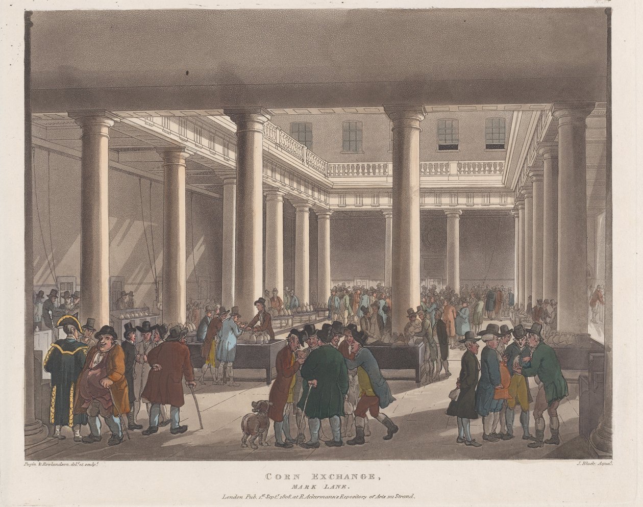 Bourse de commerce, Mark Lane, 1er septembre 1808 - Joseph Constantine Stadler
