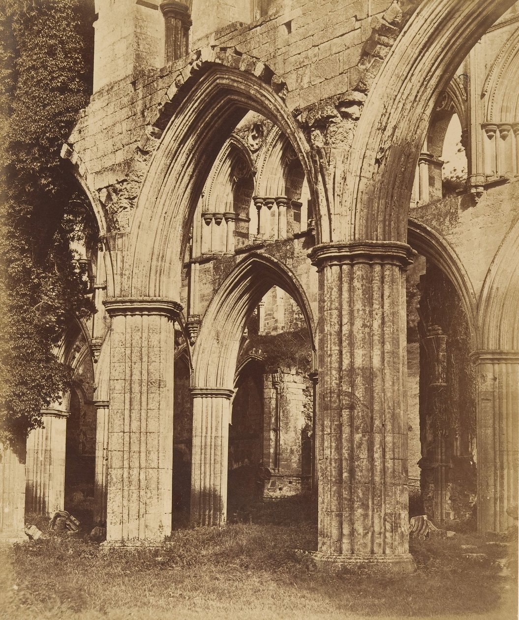 Abbaye de Rievaulx. Vue à travers le chœur, années 1850 - Joseph Cundall