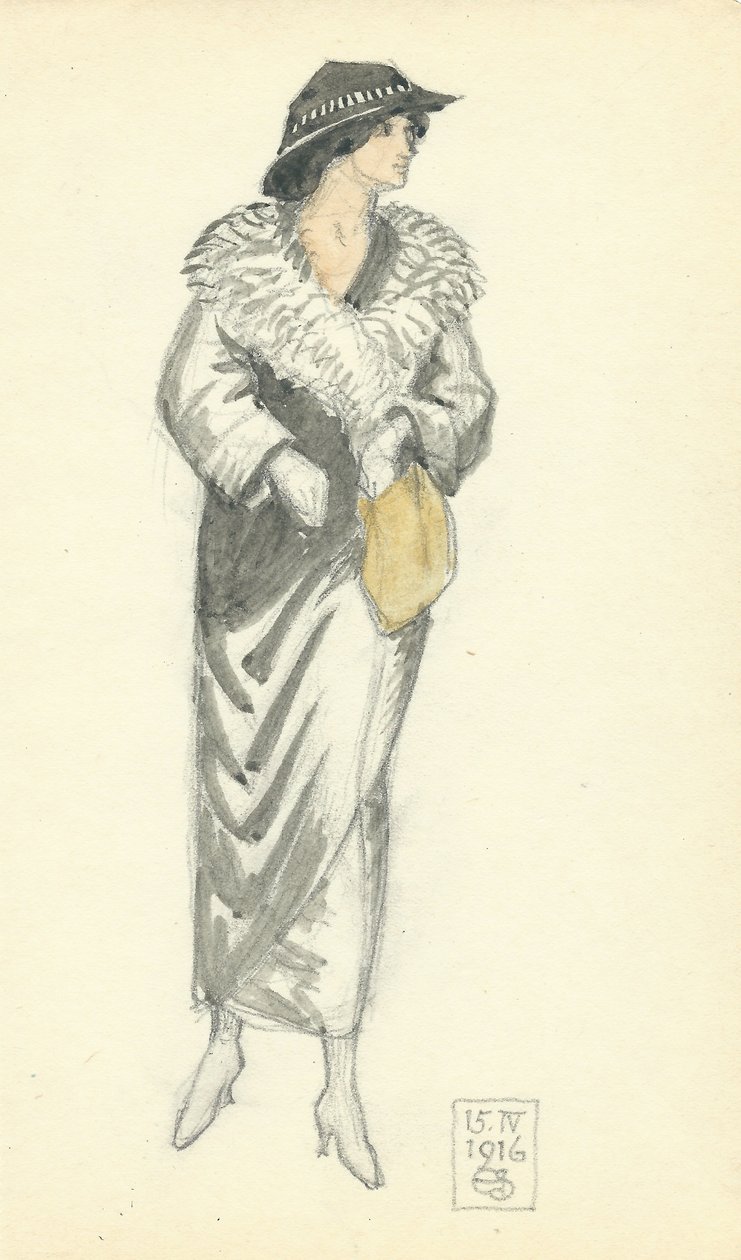 Dame à la mode, 15.IV.1916, 1916 - Joseph Edward Southall