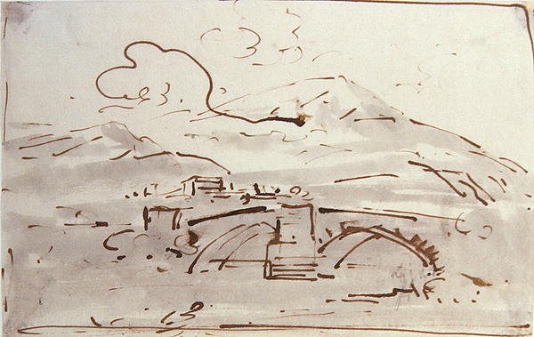 Paysage avec un pont - Joseph Farington