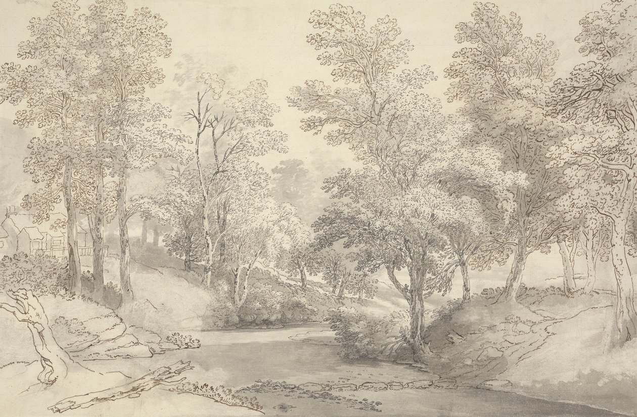 Pierres de gué sur la rivière Duddon, Lake District - Joseph Farington