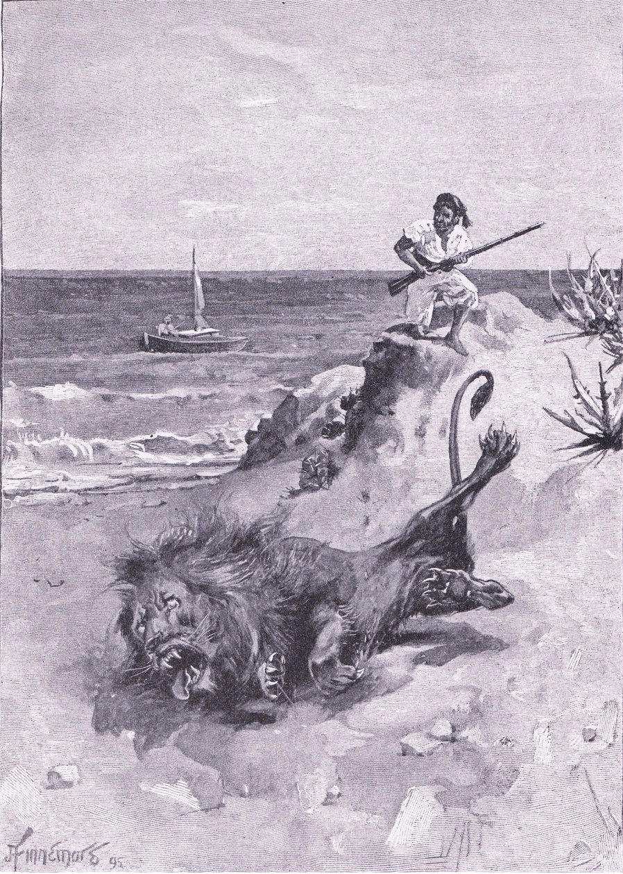Il luttait pour sa vie (lithographie) - Joseph Finnemore