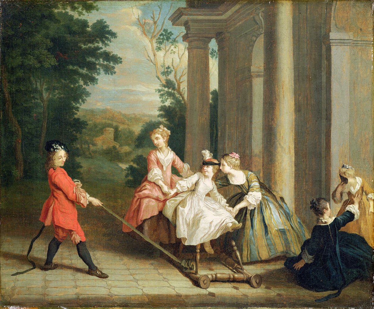 Enfants jouant avec un cheval de bois, vers 1741-47 - Joseph Francis Nollekens