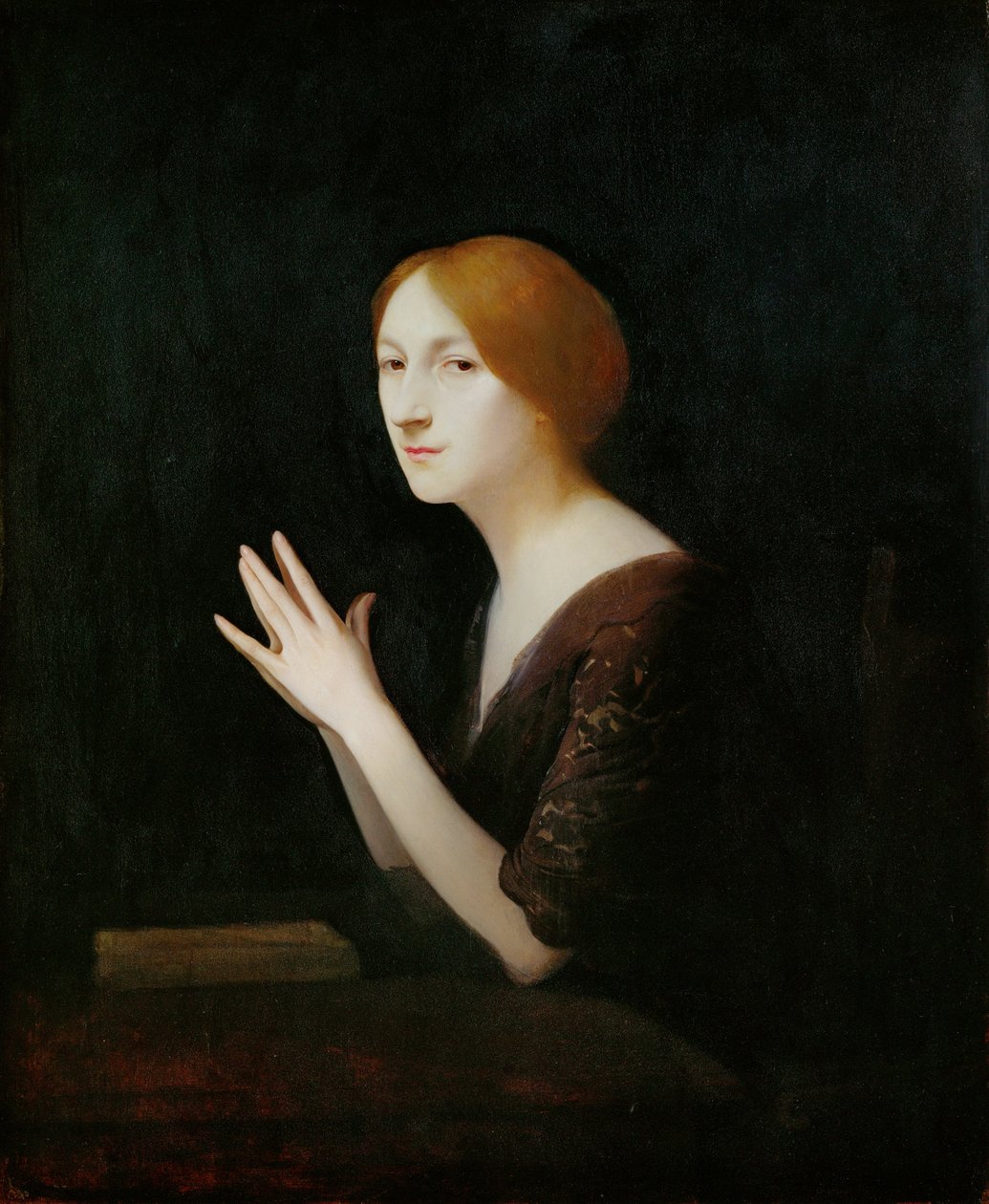 Marguerite Moreno (peinture sur bois) - Joseph Granie