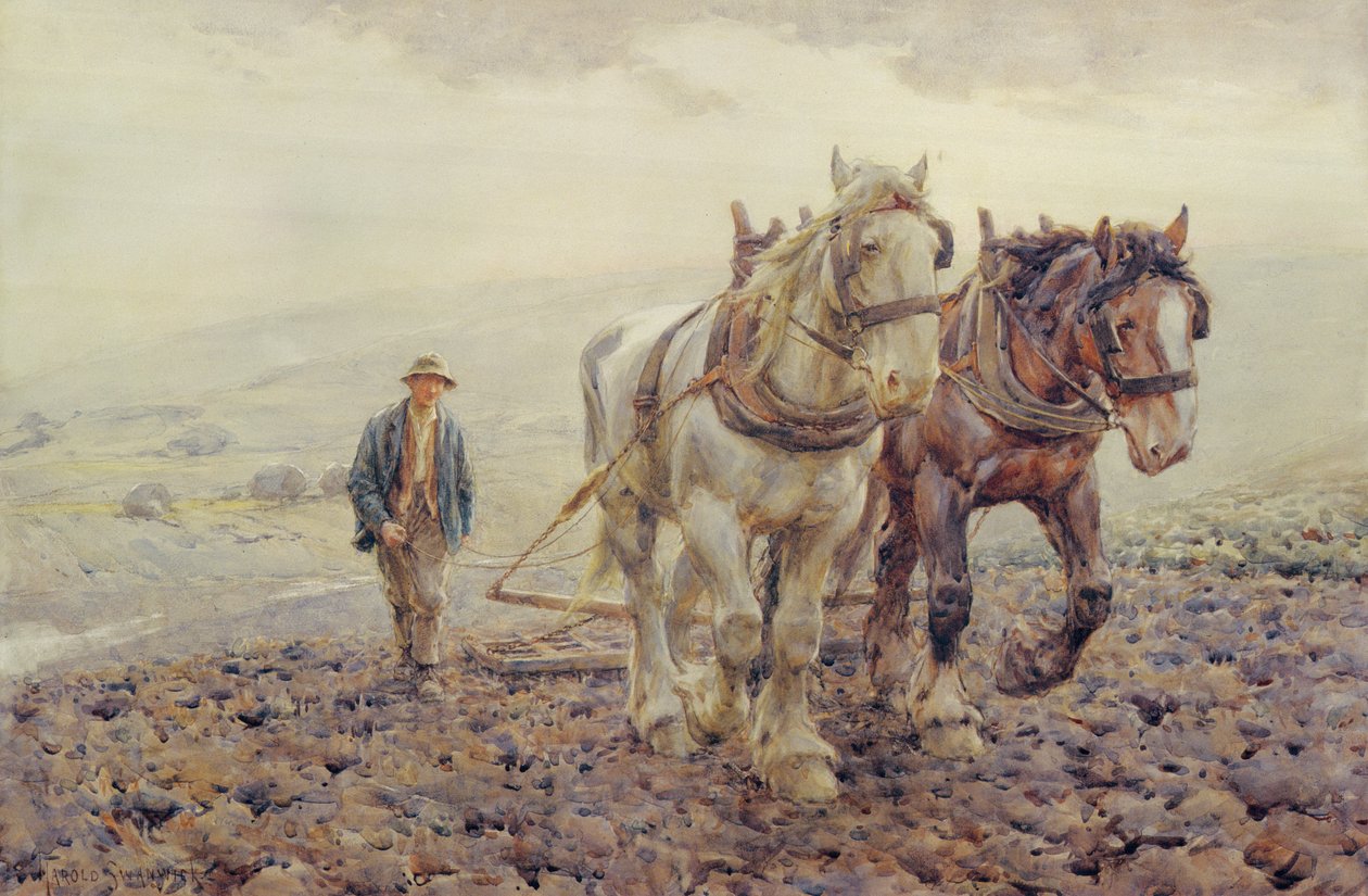 Labour sur les South Downs près de Willmington, Sussex - Joseph Harold Swanwick