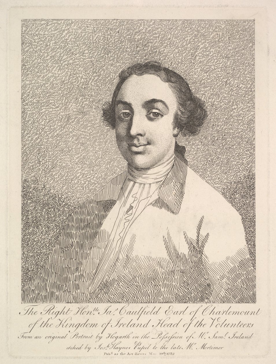 Le très honorable James Caulfield, comte de Charlemount du Royaume d