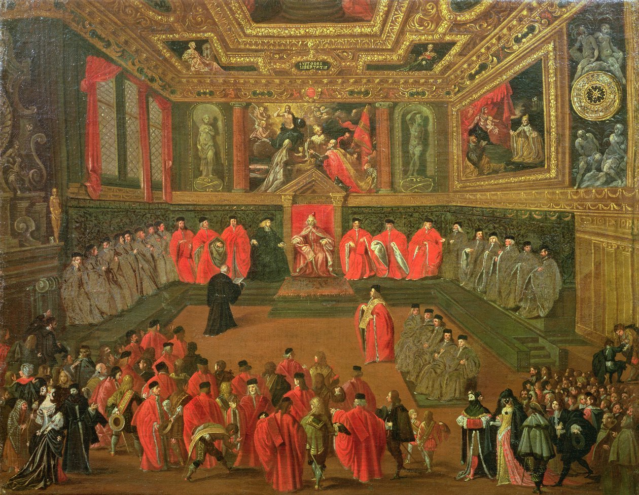Audience avec le Doge au Collège du Palais Ducal - Joseph Heintz