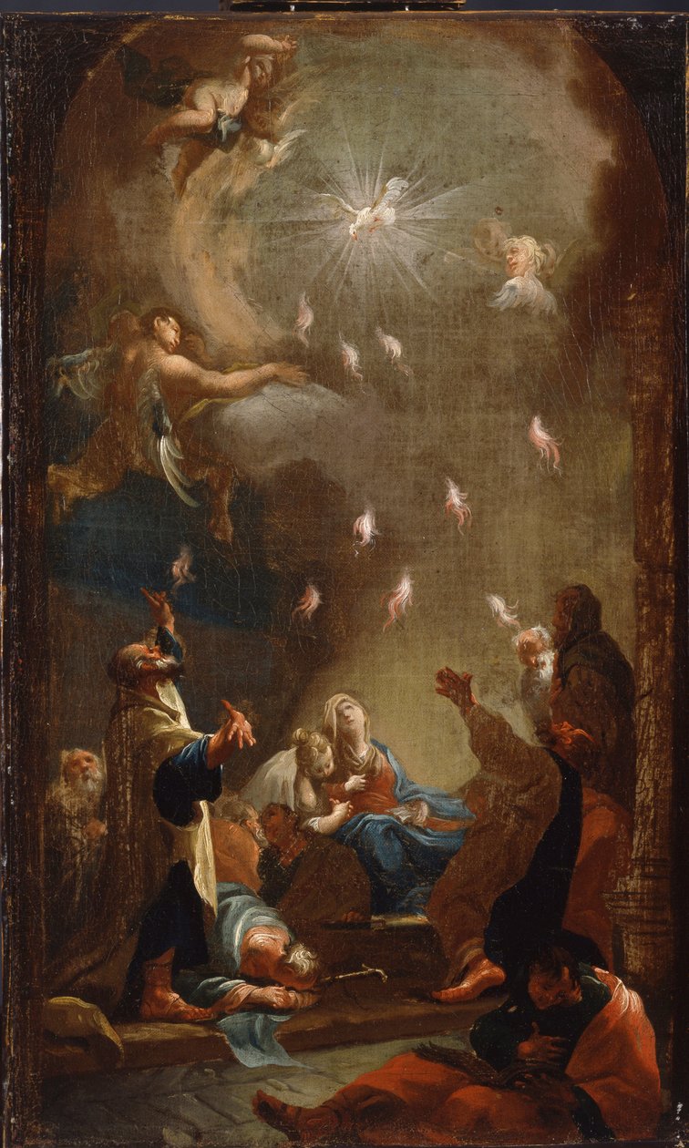 La descente du Saint Esprit (Pentecôte) - Joseph Ignaz Mildorfer