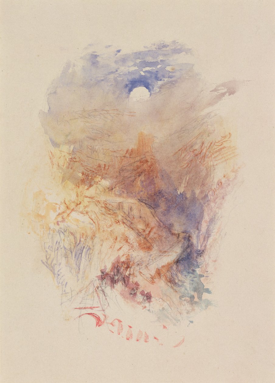 Un col de montagne au clair de lune, c.1845 - Joseph Mallord William Turner