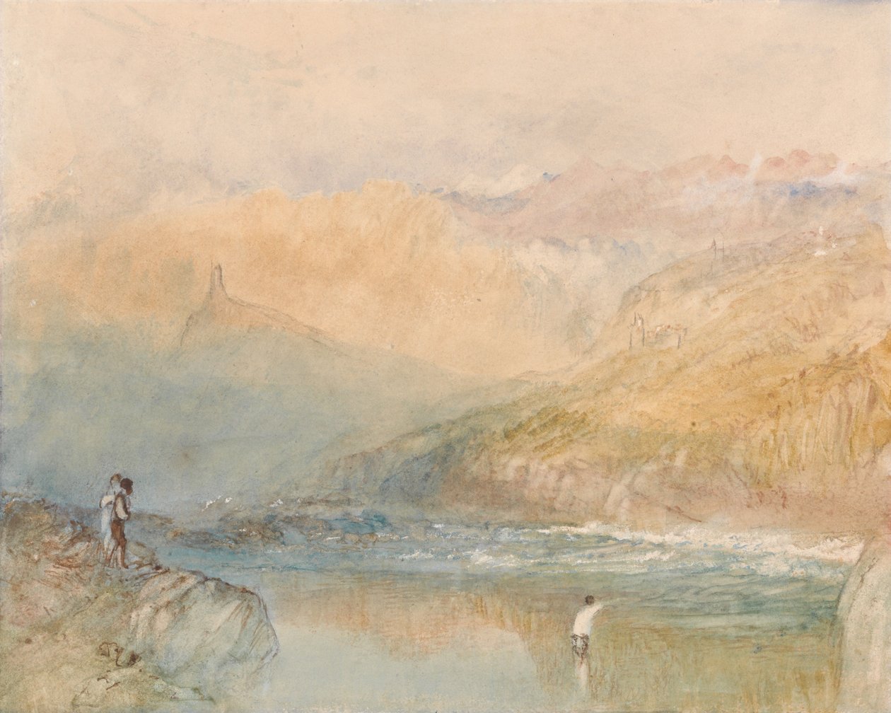 Une vue en Suisse, probablement la vallée du Domleschg - Joseph Mallord William Turner