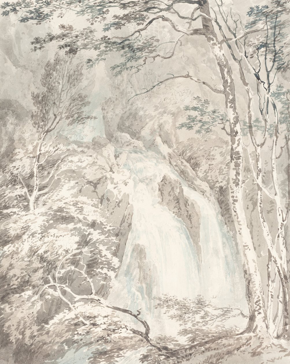 Une cascade - Joseph Mallord William Turner