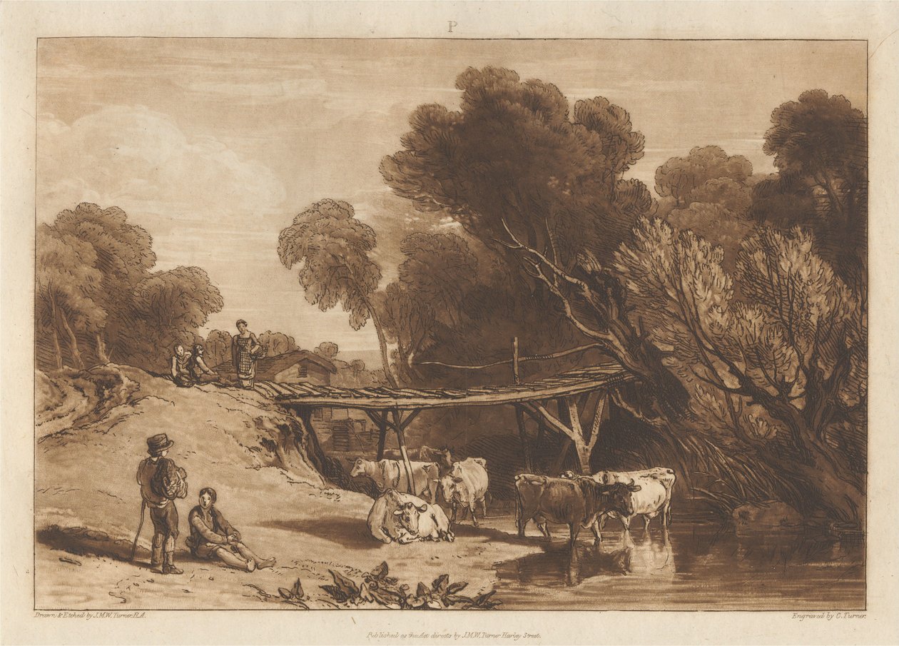 Pont et vaches - Joseph Mallord William Turner