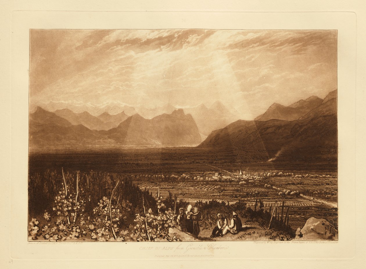 Chaîne des Alpes de Grenoble à Chambéry - Joseph Mallord William Turner