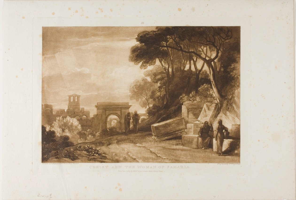 Le Christ et la femme de Samarie, planche 71 de Liber Studiorum - Joseph Mallord William Turner
