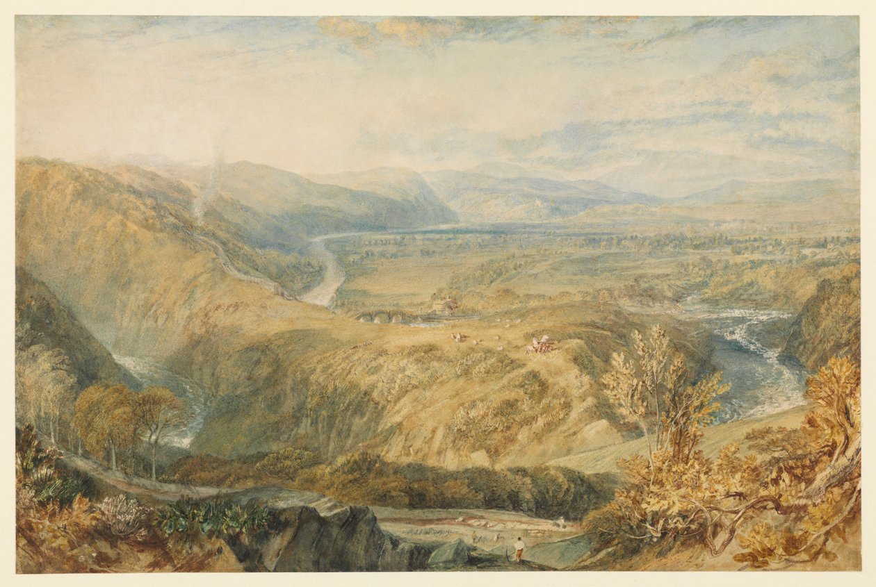 Crook of Lune, vue vers le château de Hornby, vers 1816 - 1818 - Joseph Mallord William Turner
