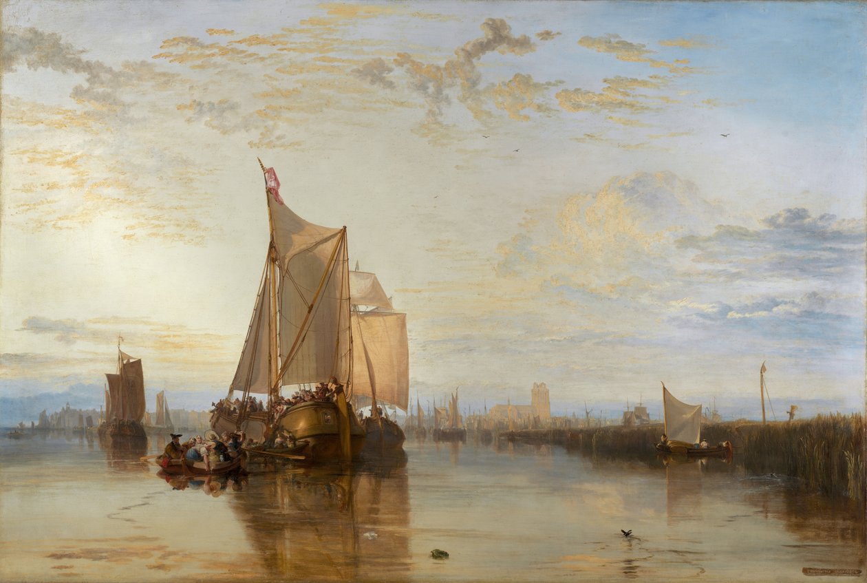 Dort ou Dordrecht : Le bateau de Dort de Rotterdam calmé - Joseph Mallord William Turner