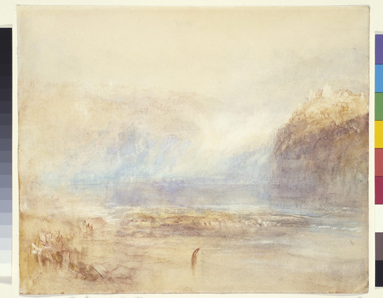 Chutes du Rhin à Schaffhausen - Vue lointaine - Joseph Mallord William Turner