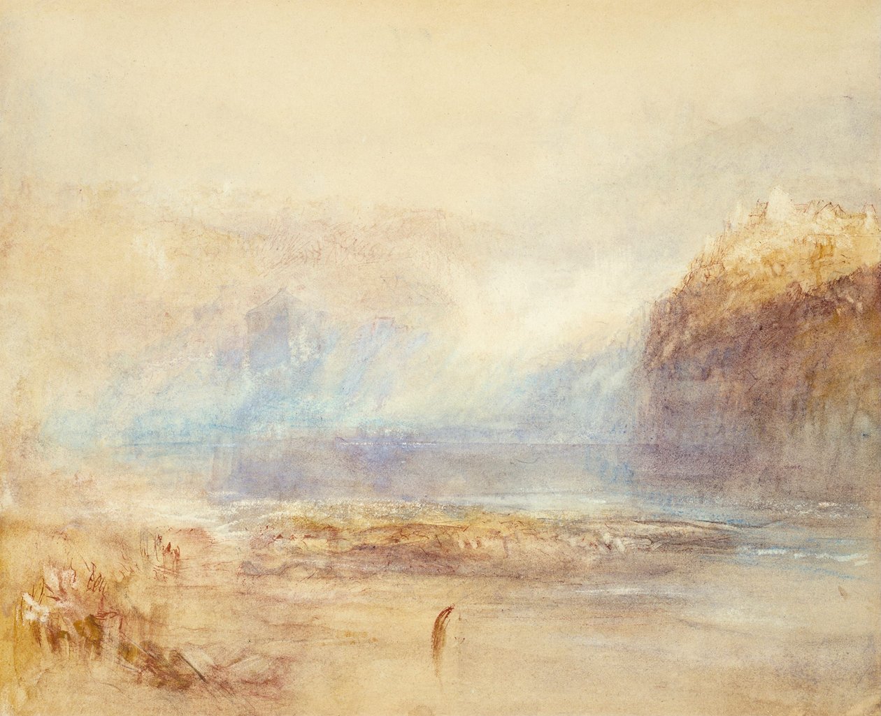 Chutes du Rhin à Schaffhouse - vue lointaine - Joseph Mallord William Turner