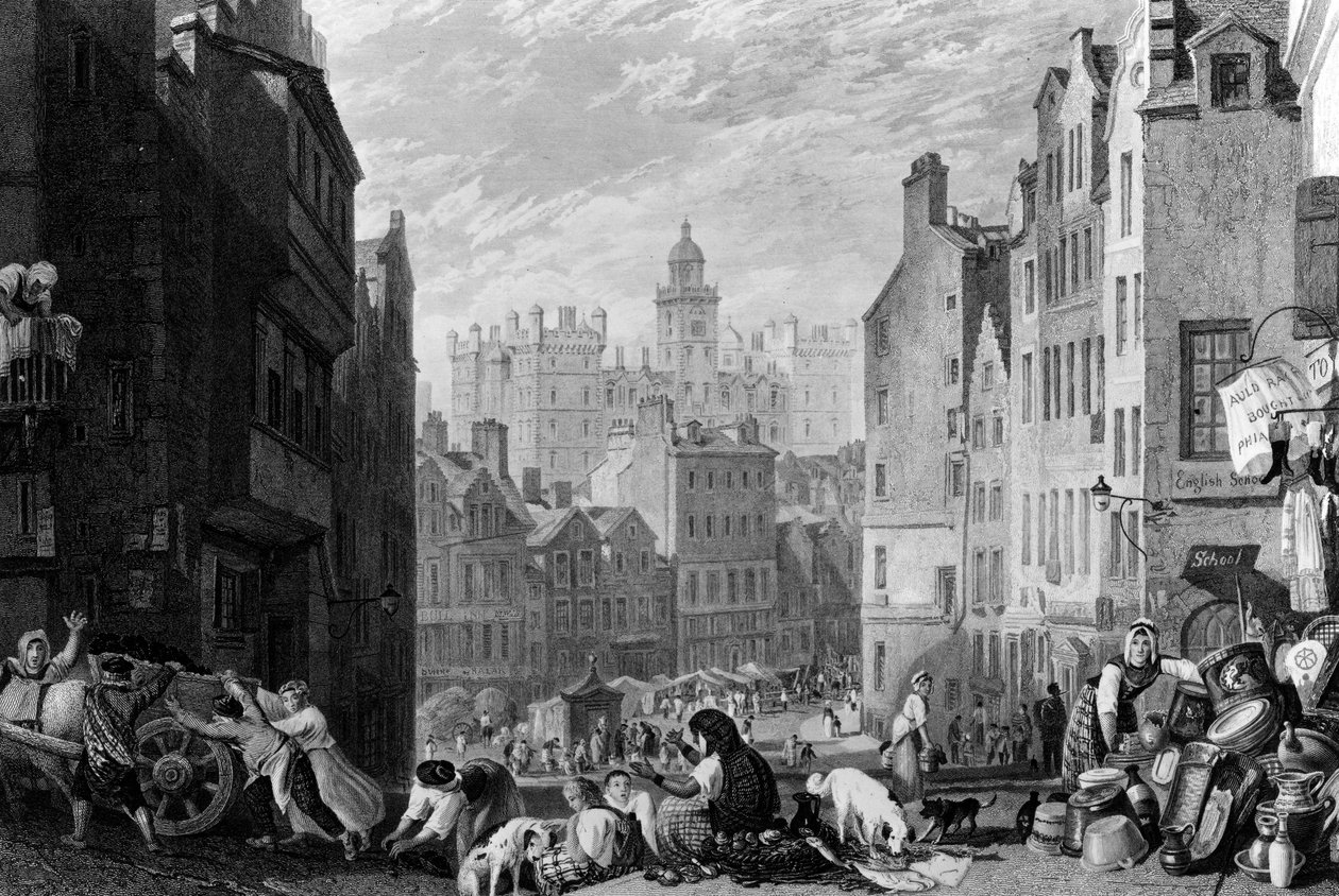 Hôpital de Heriot, Édimbourg, gravé par Henry Le Keux - Joseph Mallord William Turner