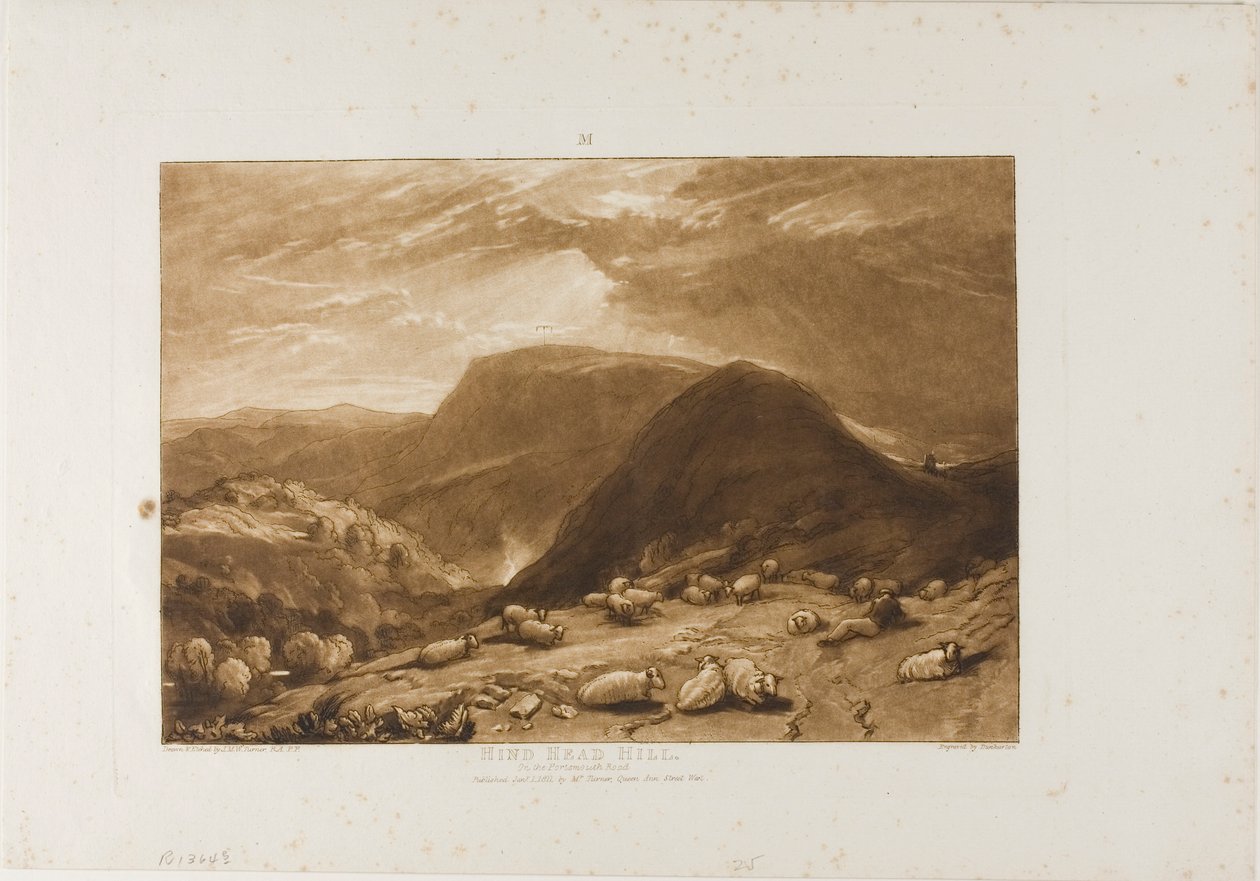 Hind Head Hill, planche 25 de Liber Studiorum - Joseph Mallord William Turner