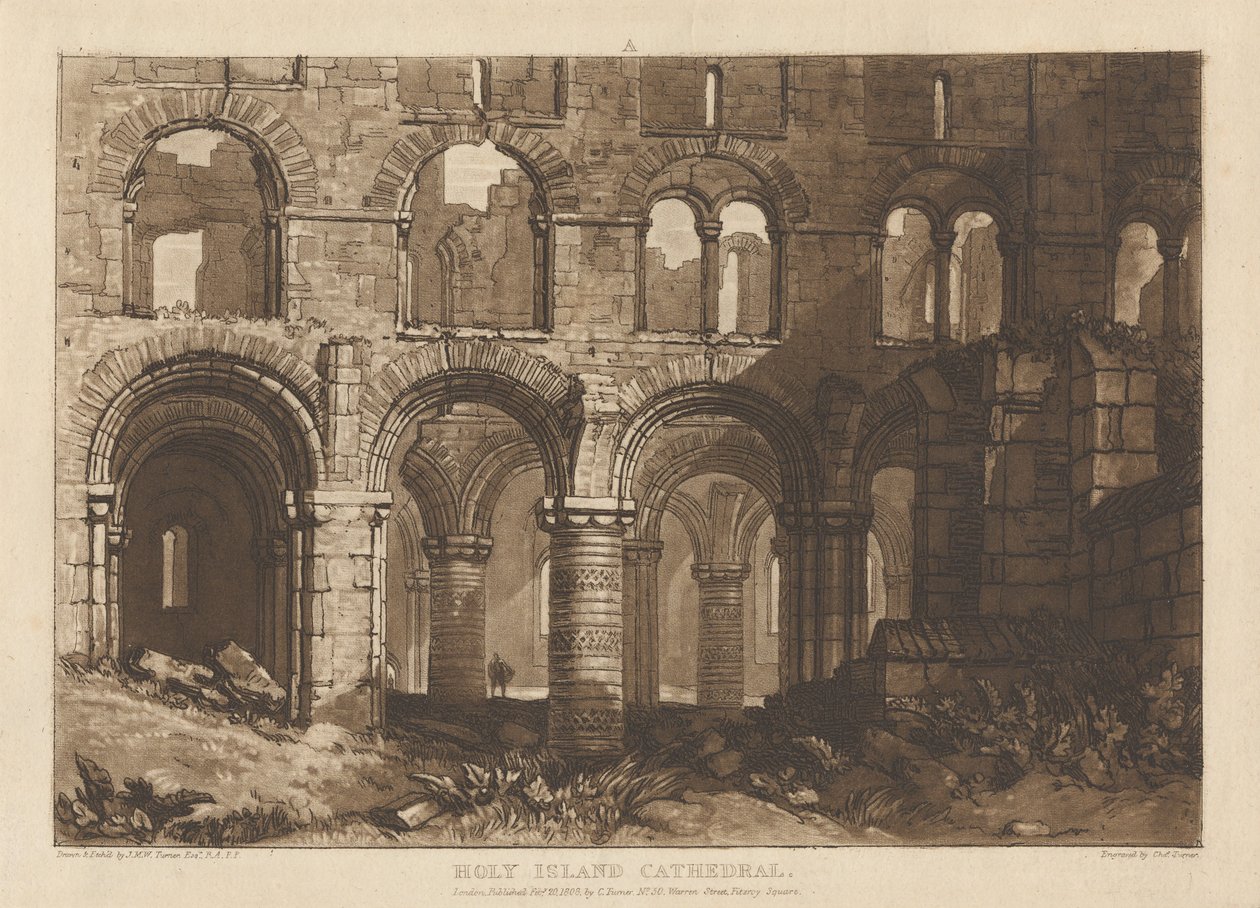 Cathédrale de Holy Island - Joseph Mallord William Turner