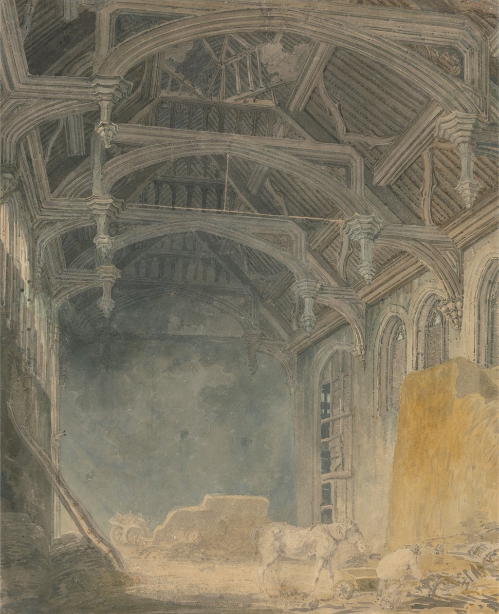 Intérieur du palais Saint-Jean, à Eltham - Joseph Mallord William Turner