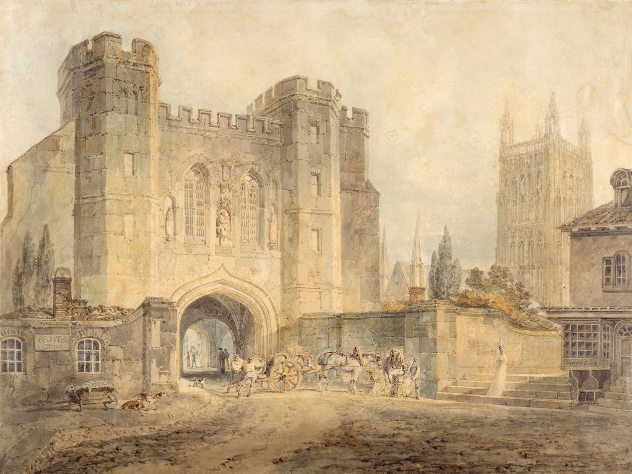 La porte du roi Edgar, Worcester - Joseph Mallord William Turner