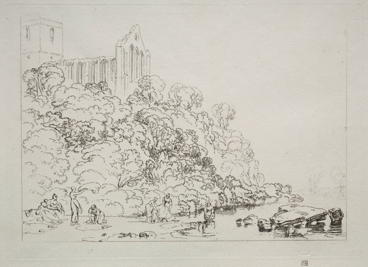 Liber Studiorum : Abbaye de Dumblain, Écosse - Joseph Mallord William Turner