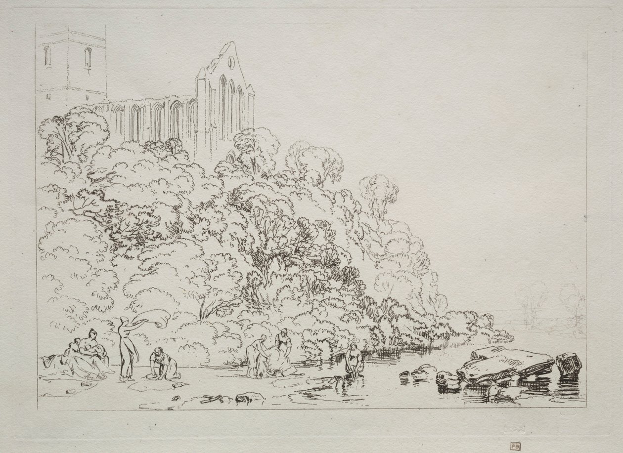Liber Studiorum : Abbaye de Dumblain, Écosse - Joseph Mallord William Turner