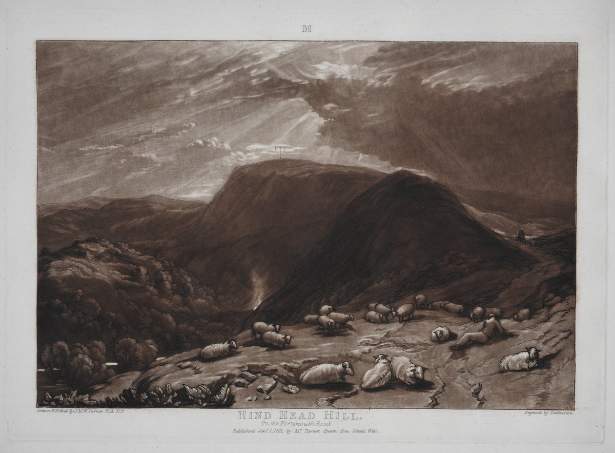 Liber Studiorum : Colline de Hind Head sur la route de Portsmouth - Joseph Mallord William Turner