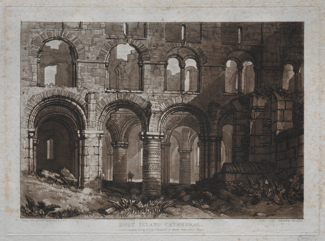 Liber Studiorum : Cathédrale de Holy Island - Joseph Mallord William Turner