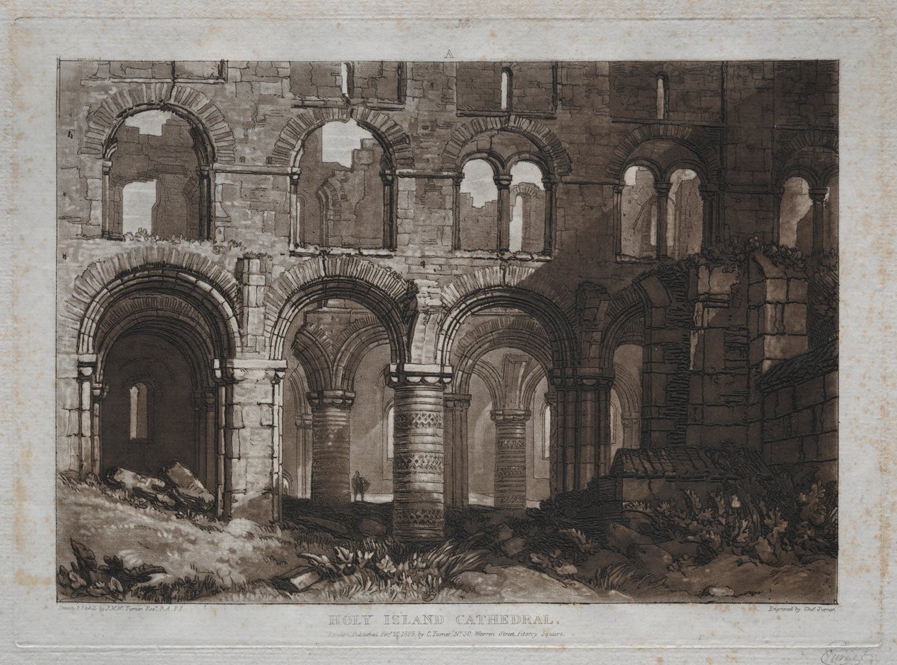 Liber Studiorum : Cathédrale de Holy Island - Joseph Mallord William Turner
